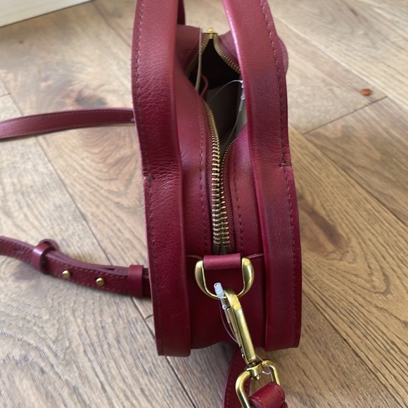 Madewell The Sydney Zip-Top Crossbody Bag NB208 BURGUNDY - Picture 6 of 7